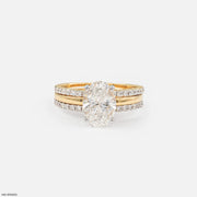 Meridian Oval Solitaire Diamond Ring 9K Yellow Gold