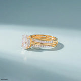 Meridian Oval Solitaire Diamond Ring 9K Rose Gold