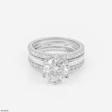 2 Carat Round Solitaire Switch Spark Ring 14K Rose Gold