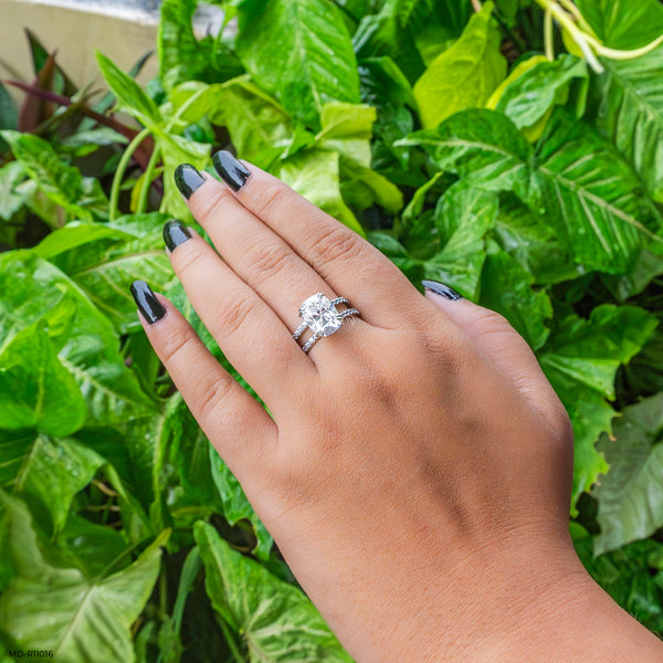 Majestic Crossover Ring 14K White Gold