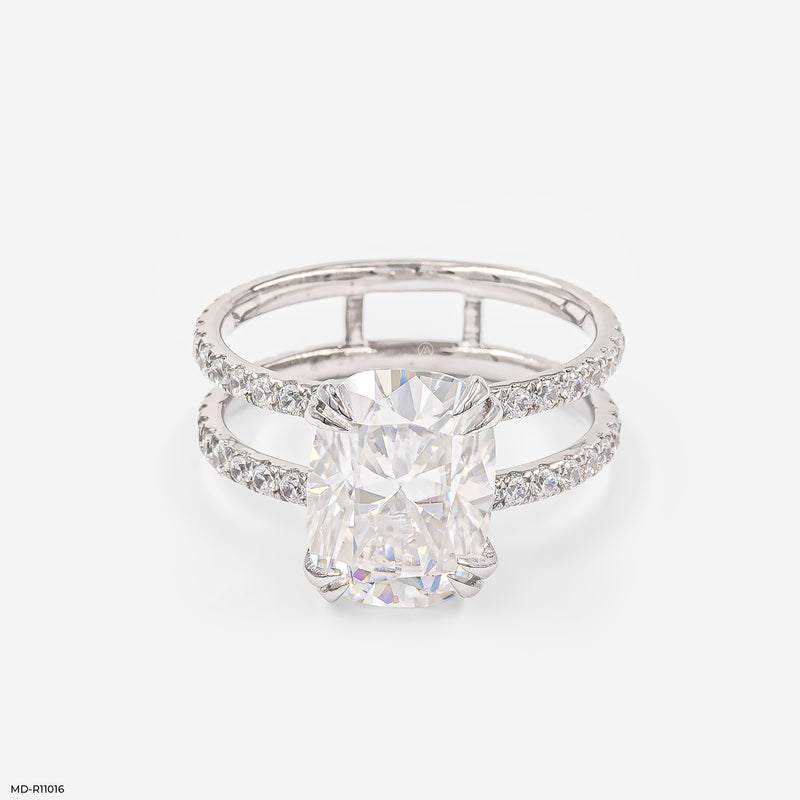 Majestic Crossover Ring 14K White Gold