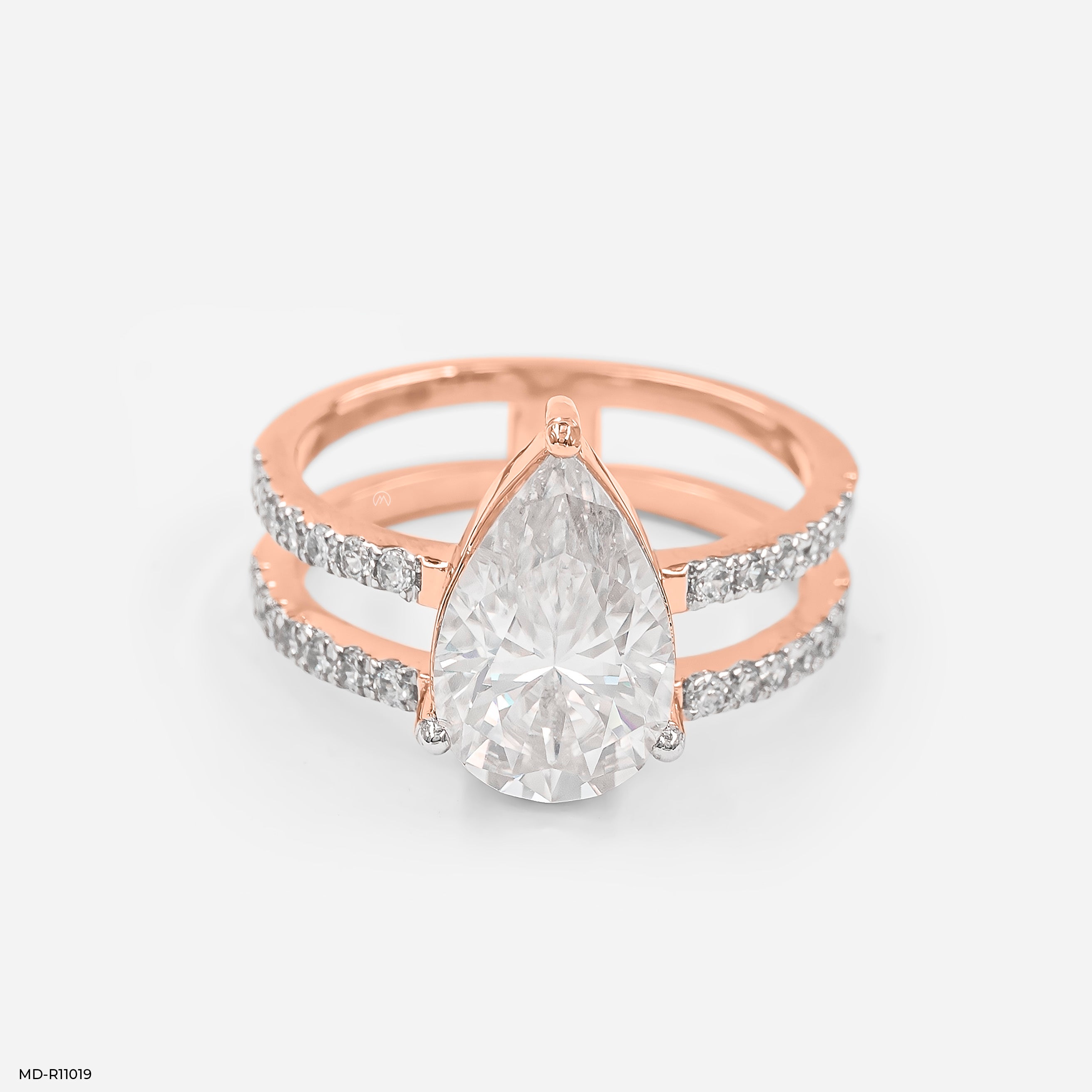 The Harmony Split Ring 9K White Gold