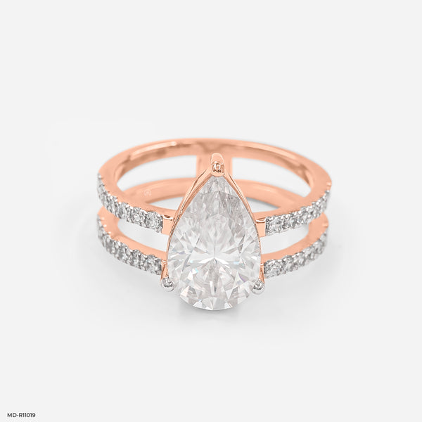 The Harmony Split Ring 9K Rose Gold