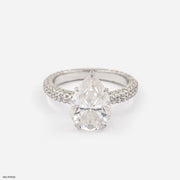 The Empress Pear Ring 9K White Gold