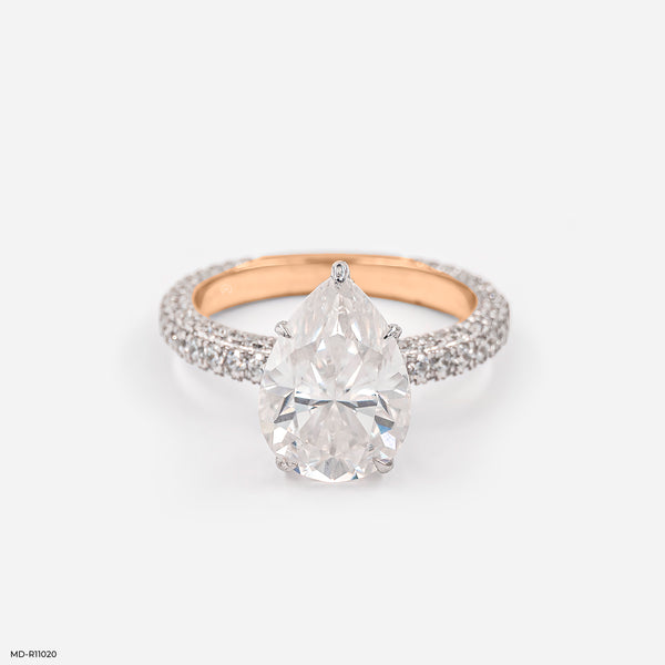 The Empress Pear Ring 18K Rose Gold