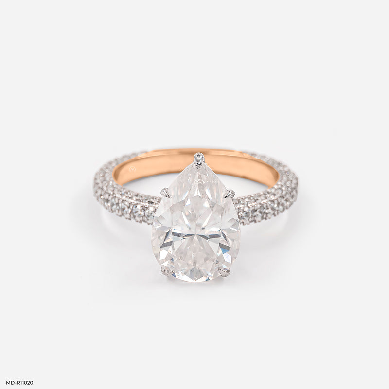 The Empress Pear Ring Platinum 950