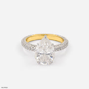 The Empress Pear Ring 9K Yellow Gold