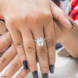 Hidden Halo Oval Solitaire Rings 9K Yellow Gold