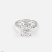 Hidden Halo Oval Solitaire Rings