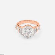 Auraya Shine Solitaire Dimaond Rings 14K Rose Gold