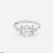 Whispering Petal Ring 14K White Gold