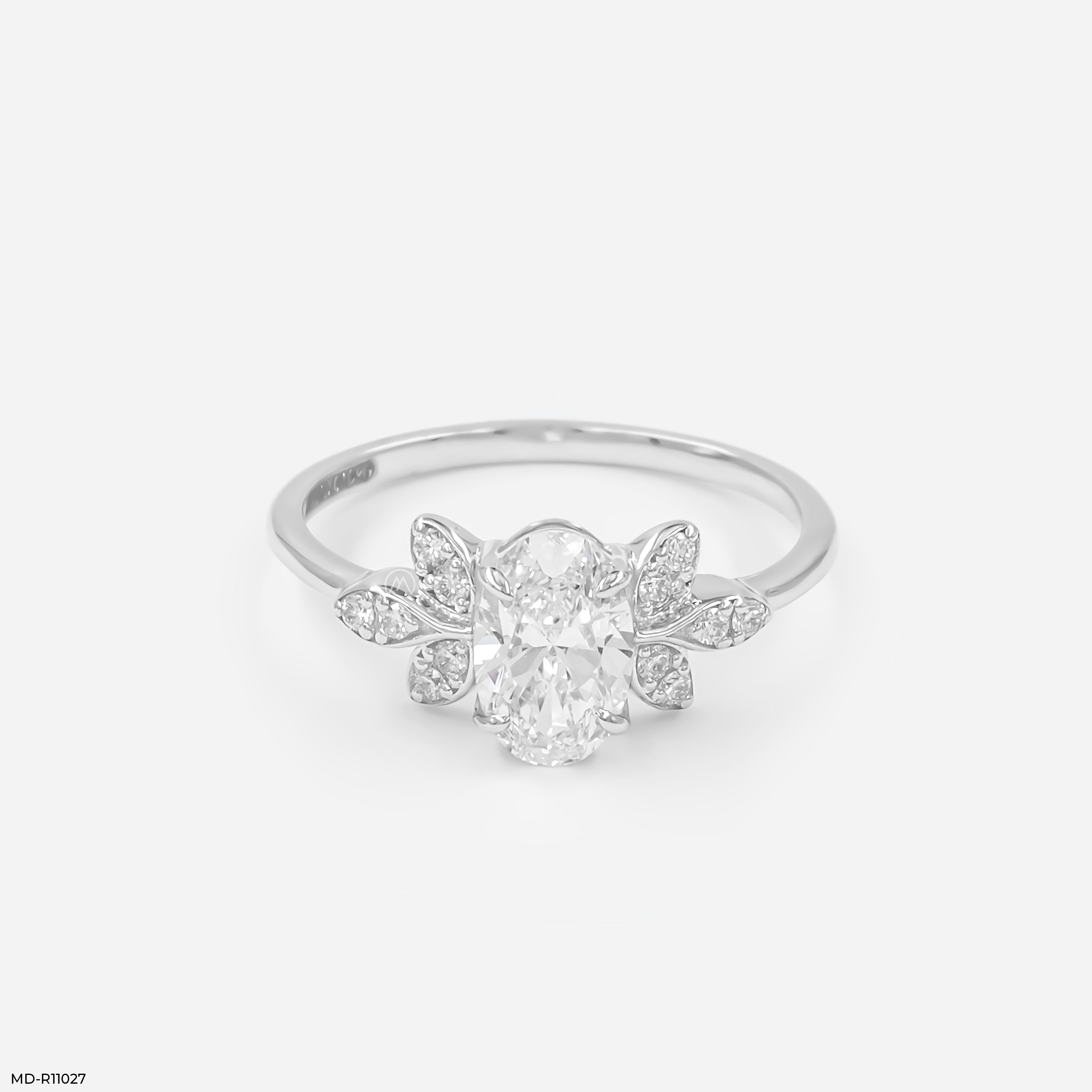 Whispering Petal Ring 14K White Gold