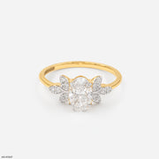 Whispering Petal Ring 9K Yellow Gold