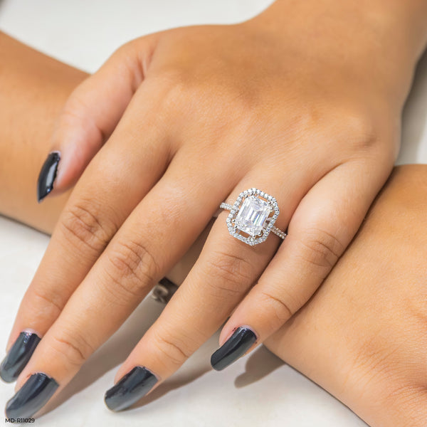 The Imperial Halo Ring 14K White Gold