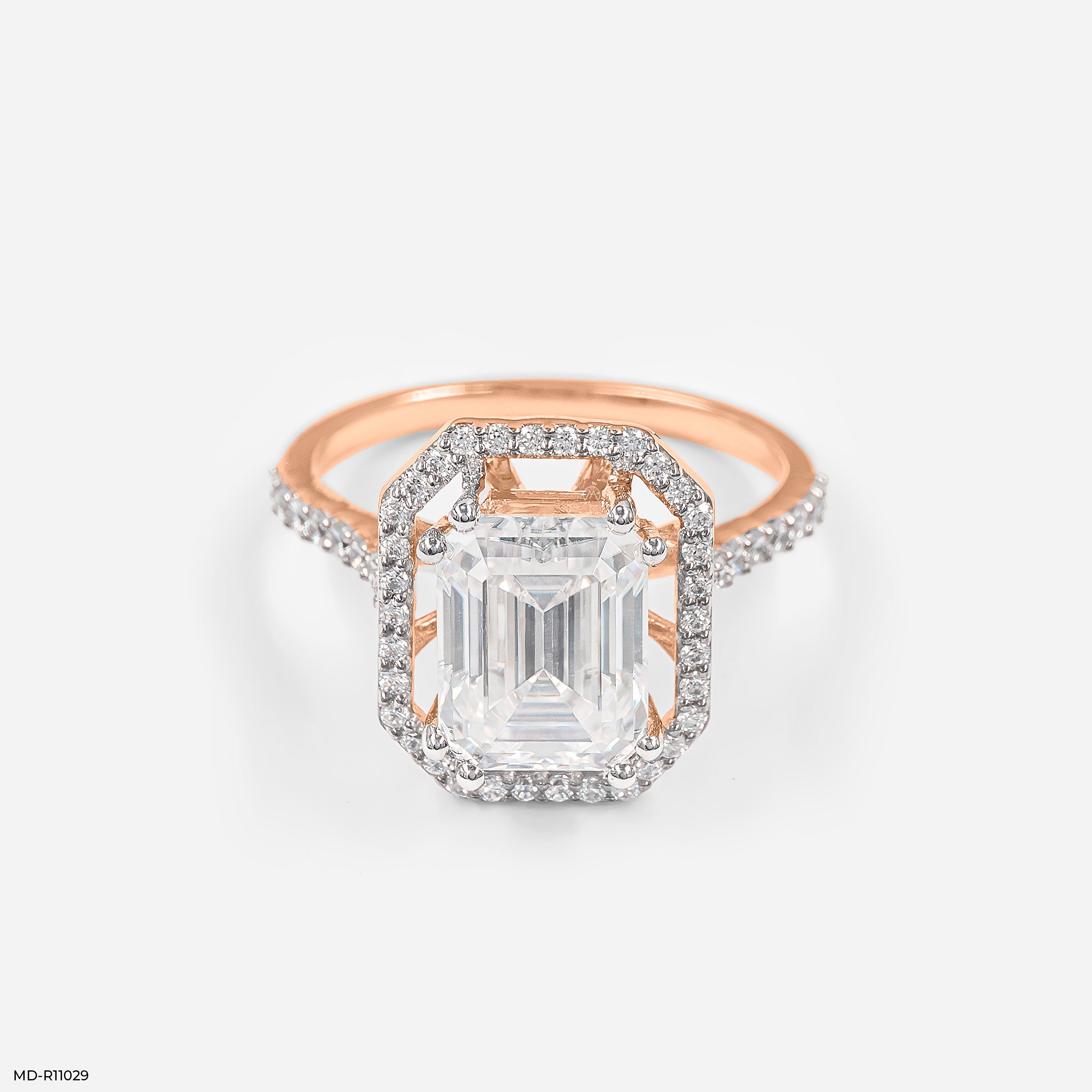The Imperial Halo Ring 14K Rose Gold