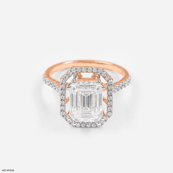 The Imperial Halo Ring 18K Rose Gold