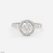 The Starlight Halo Ring 9K White Gold