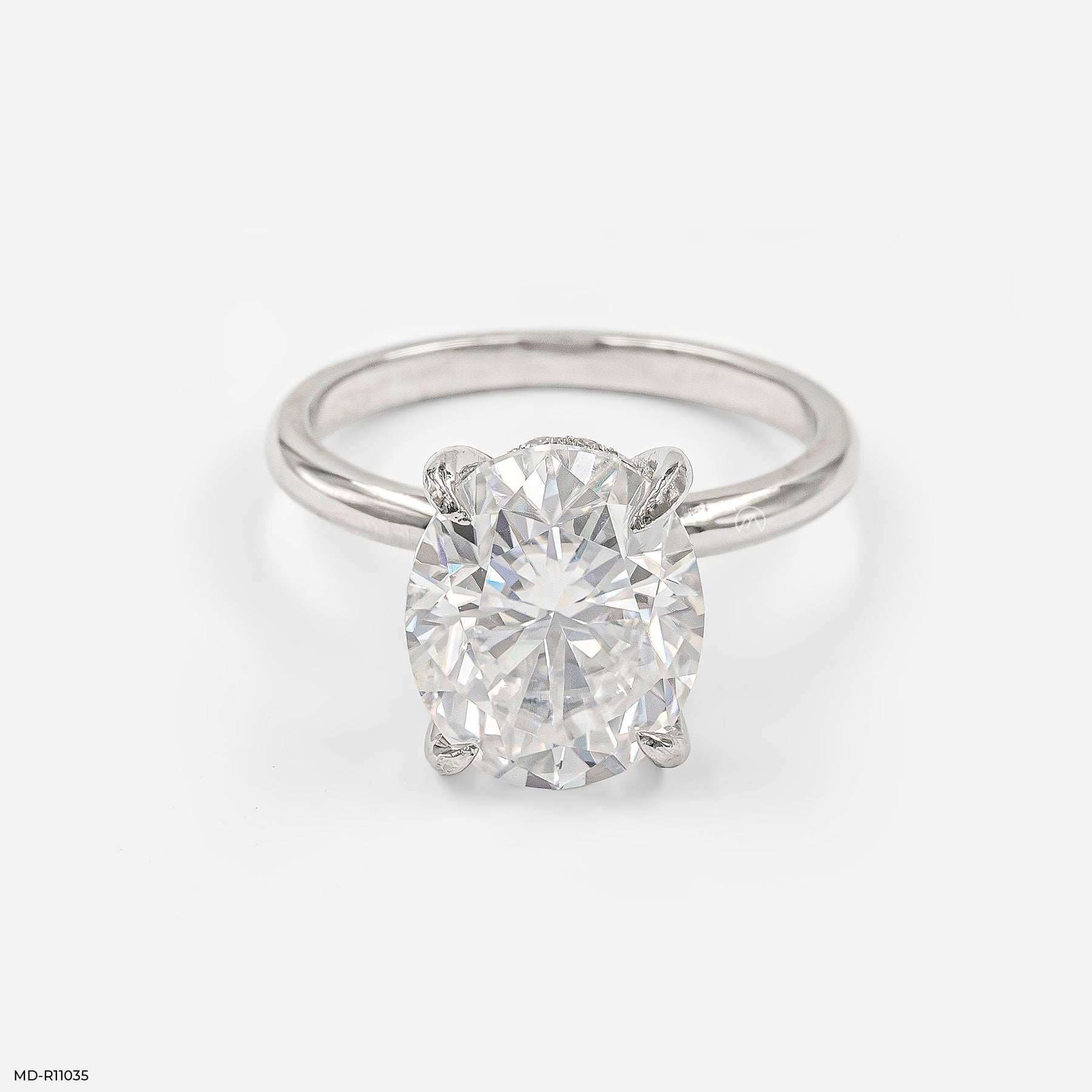The Solitaire Oval Ring 14K White Gold