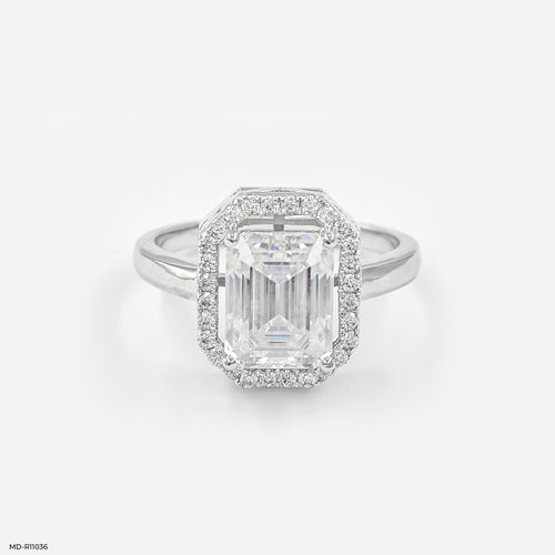 The Majestic Emerald Ring 9K White Gold