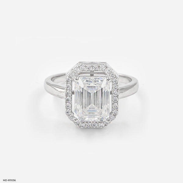 The Majestic Emerald Ring 14K White Gold