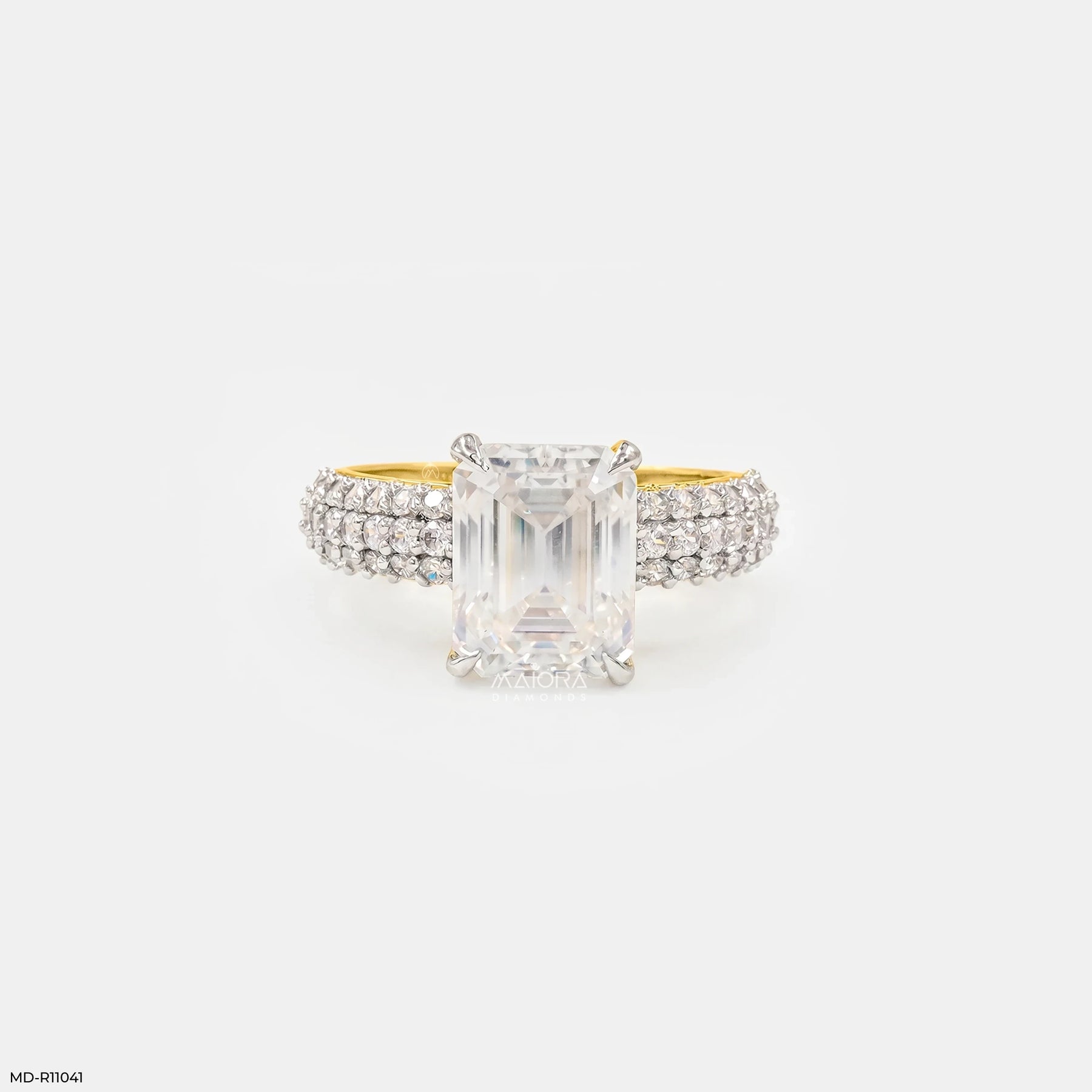 The Royal Pave Ring 9K Yellow Gold