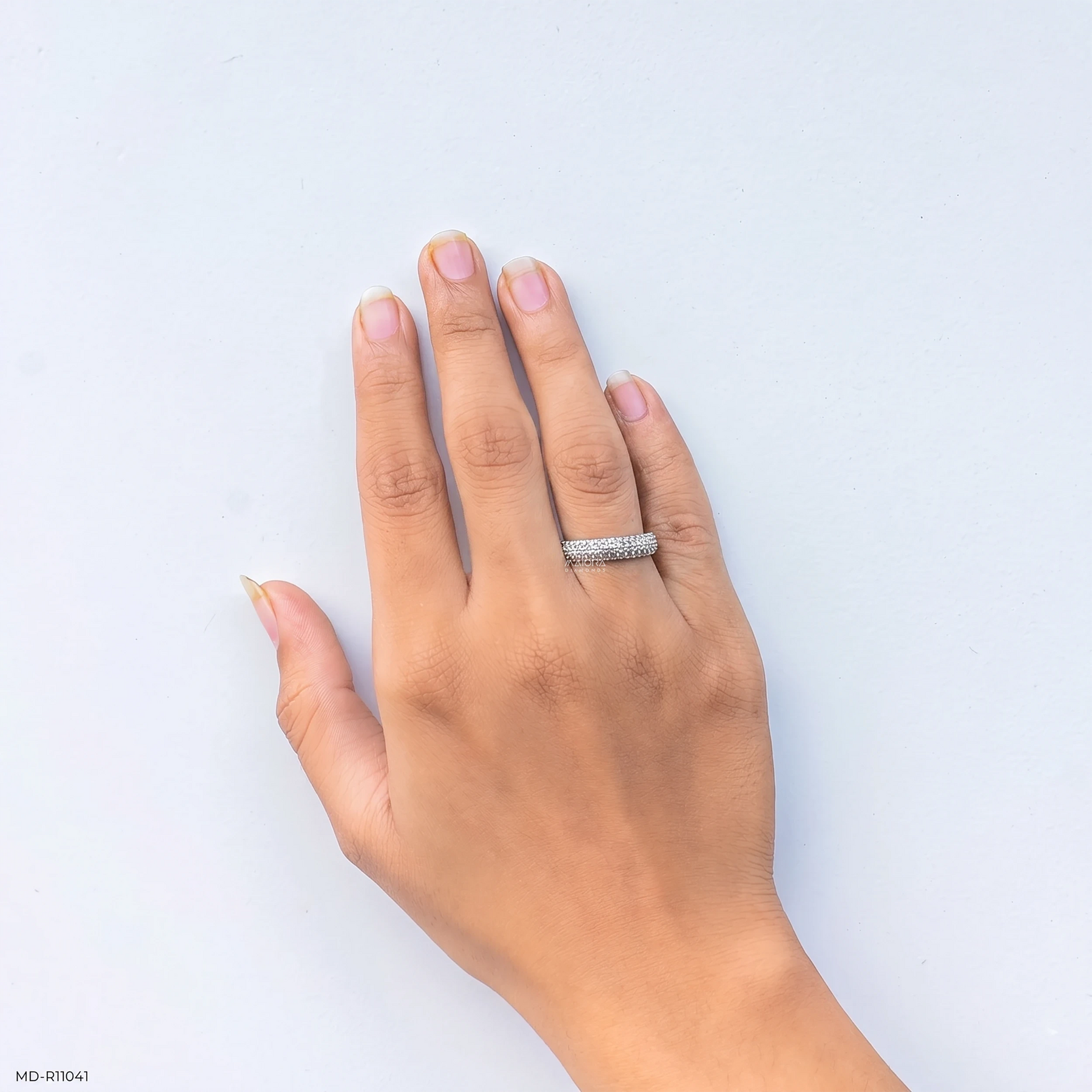 The Royal Pave Ring 9K Yellow Gold