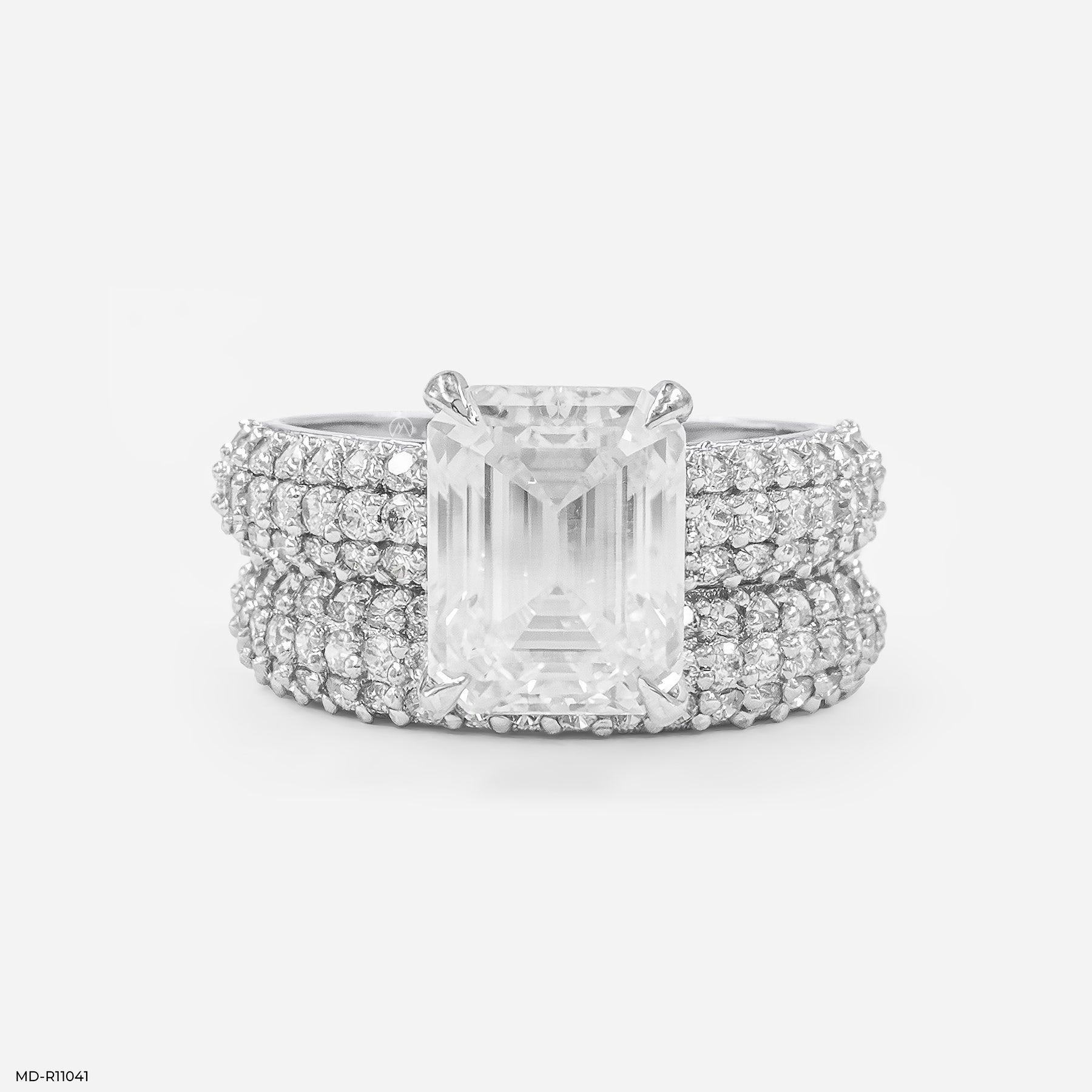 The Royal Pave Ring 9K Yellow Gold