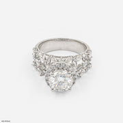 The Floral Cascade Ring 9K White Gold