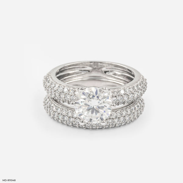 The Celestial Harmony Ring 14K White Gold