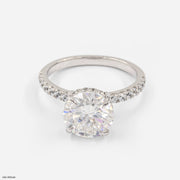 The Solitaire Pave Ring
