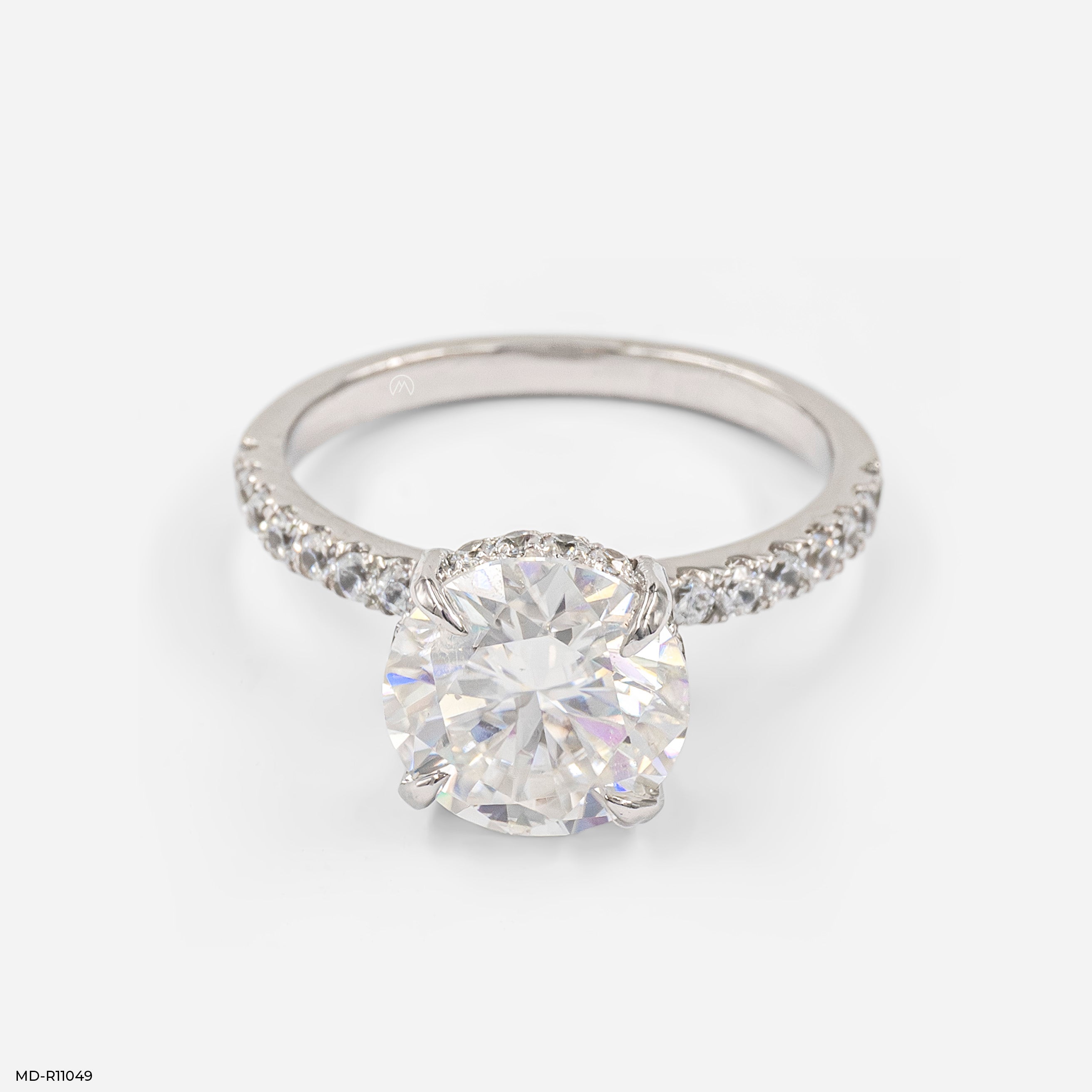 The Solitaire Pave Ring