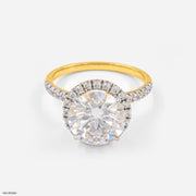 The Stella Halo Ring 14K Yellow Gold