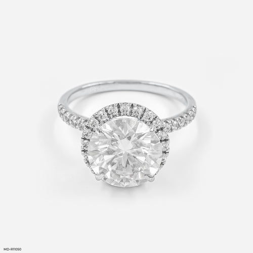 The Stella Halo Ring 14K White Gold