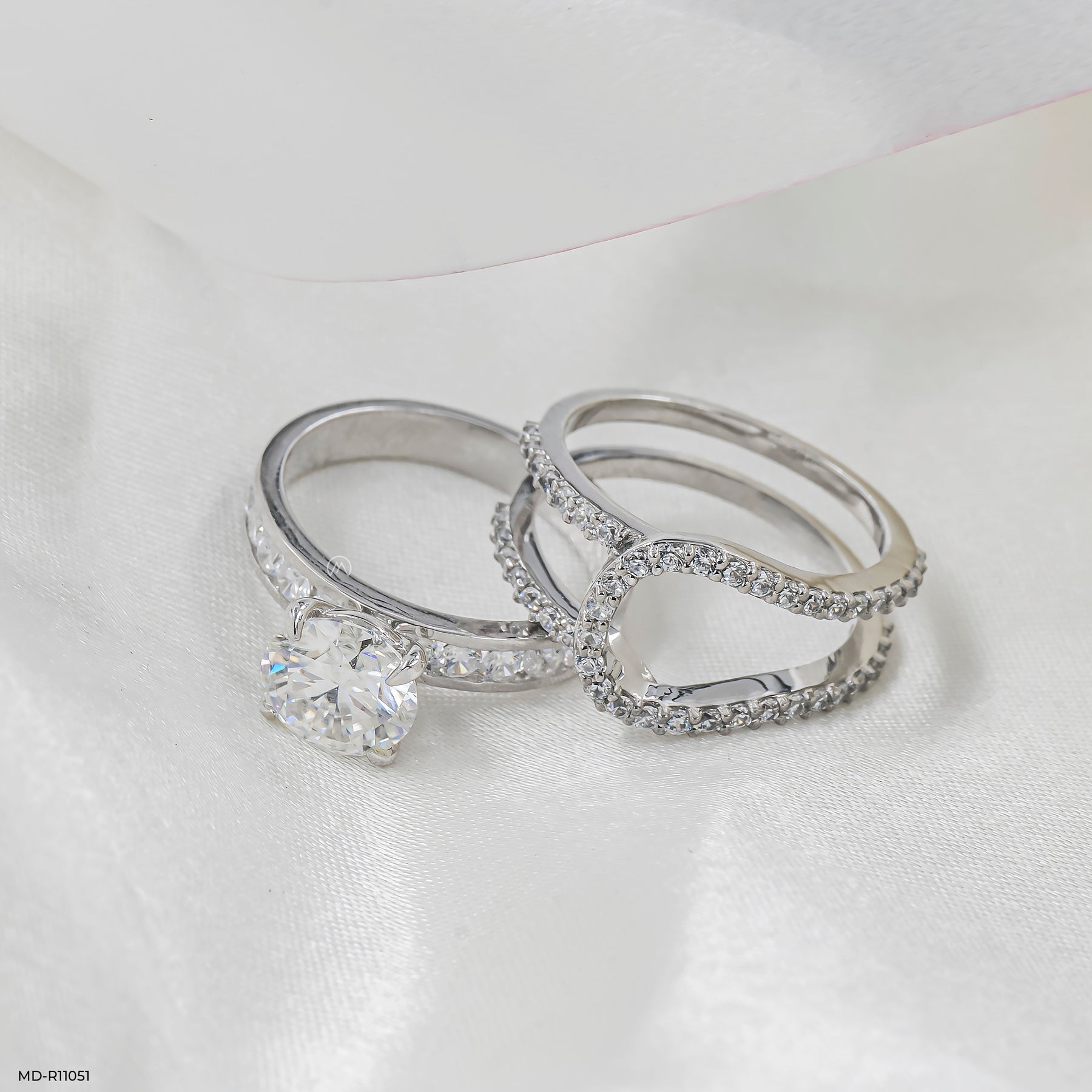 The Trinity Set Ring 14K White Gold