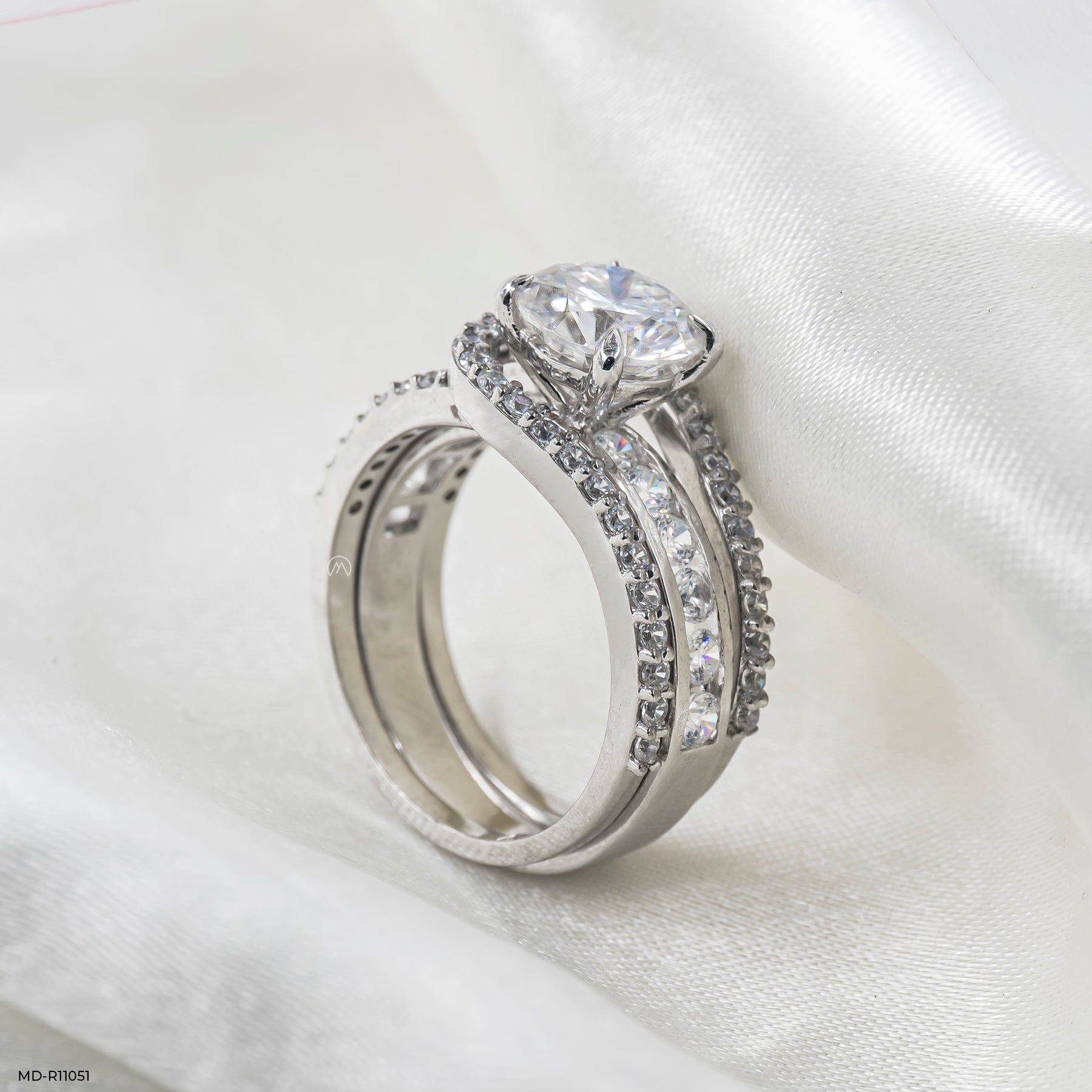 The Trinity Set Ring 14K White Gold