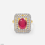 Royal Crimson Ring 14K White Gold