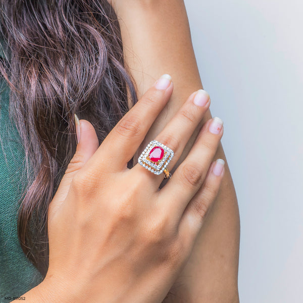 Royal Crimson Ring 14K White Gold