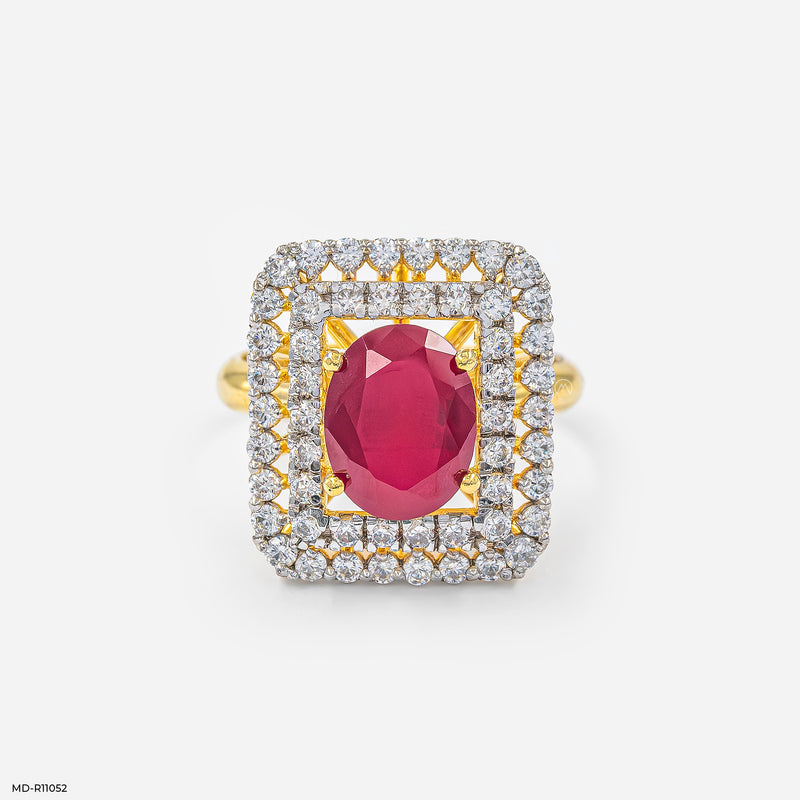 Royal Crimson Ring 14K White Gold
