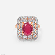 Royal Crimson Ring 9K Rose Gold