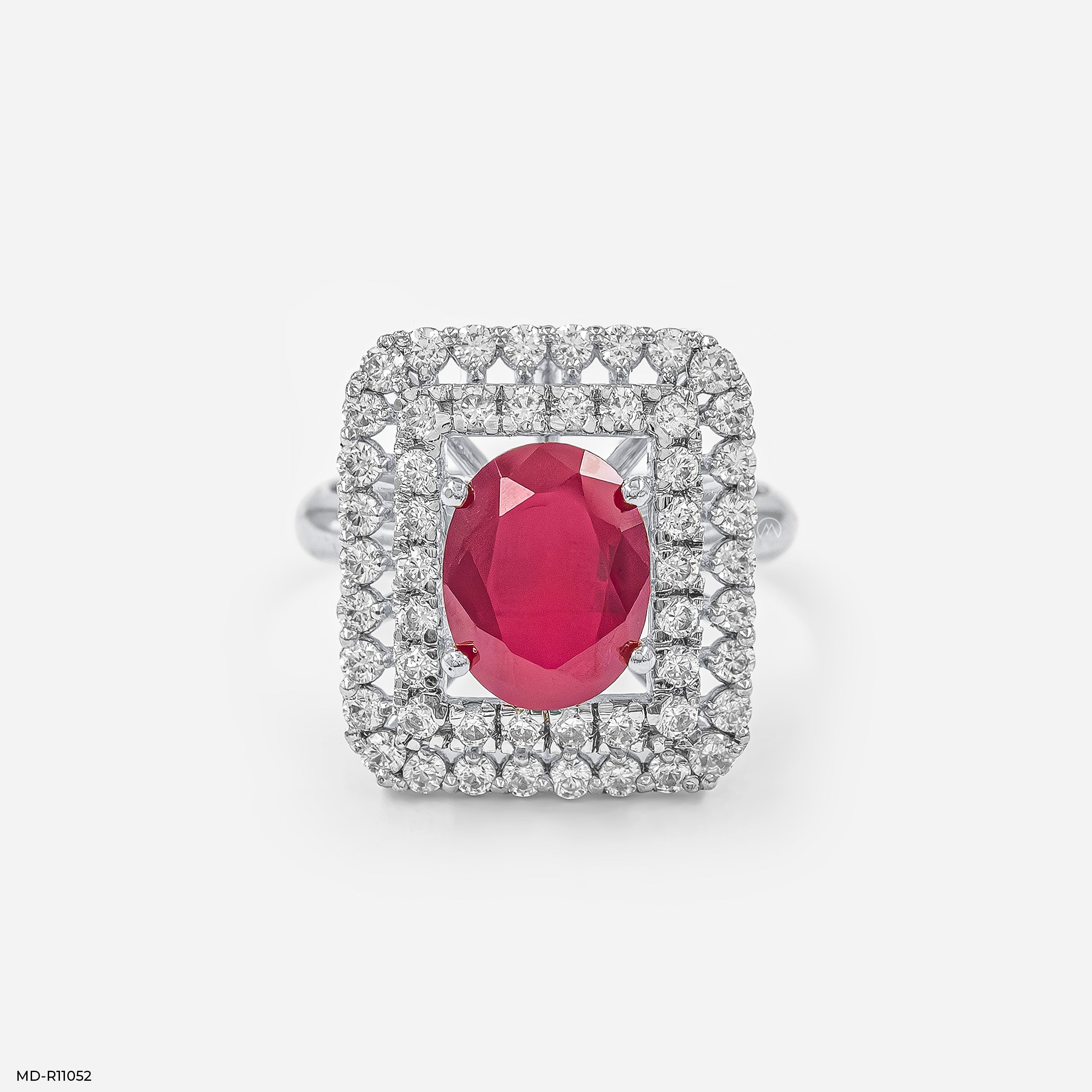 Royal Crimson Ring 9K White Gold