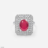 Royal Crimson Ring 14K White Gold