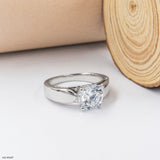 Solitaire Elegance Ring 14K White Gold
