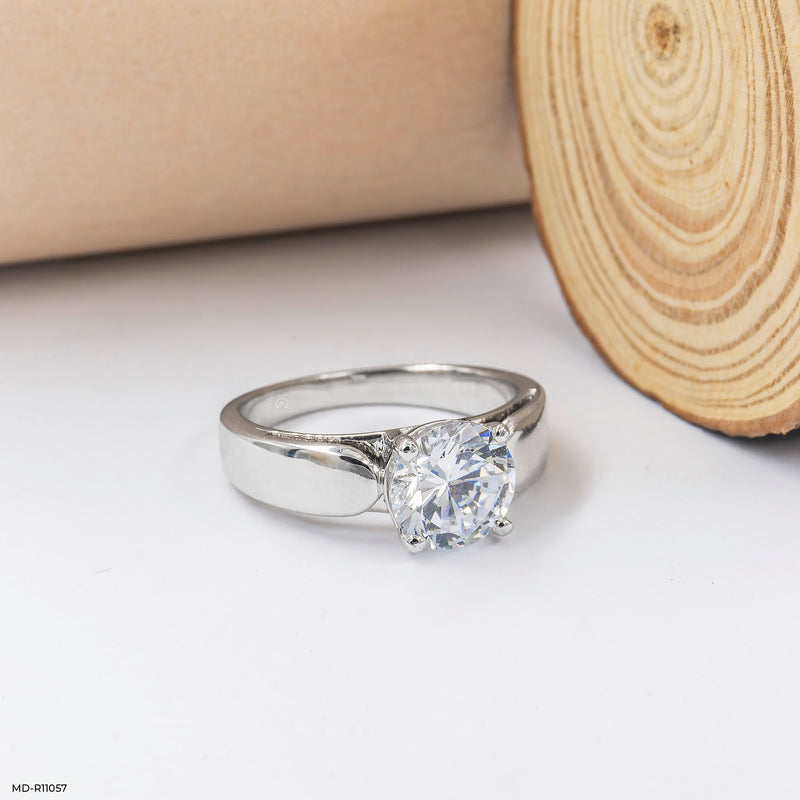 Solitaire Elegance Ring 14K White Gold