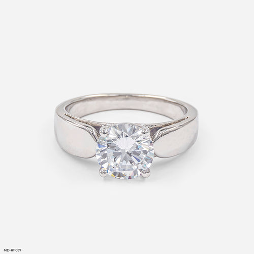 Solitaire Elegance Ring 14K White Gold