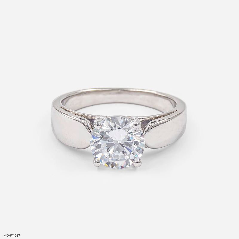 Solitaire Elegance Ring 14K White Gold