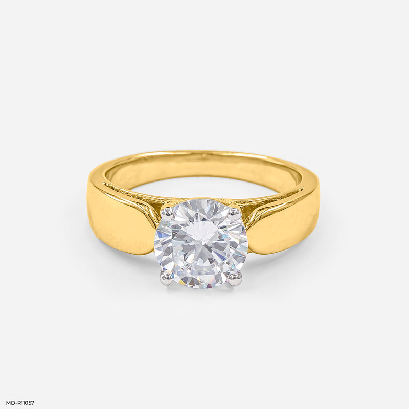Solitaire Elegance Ring 14K White Gold