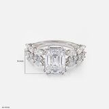 Regal Emerald Solitaire Diamond Rings 9K Rose Gold