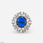 Victorian Blue Sapphire Diamond Ring