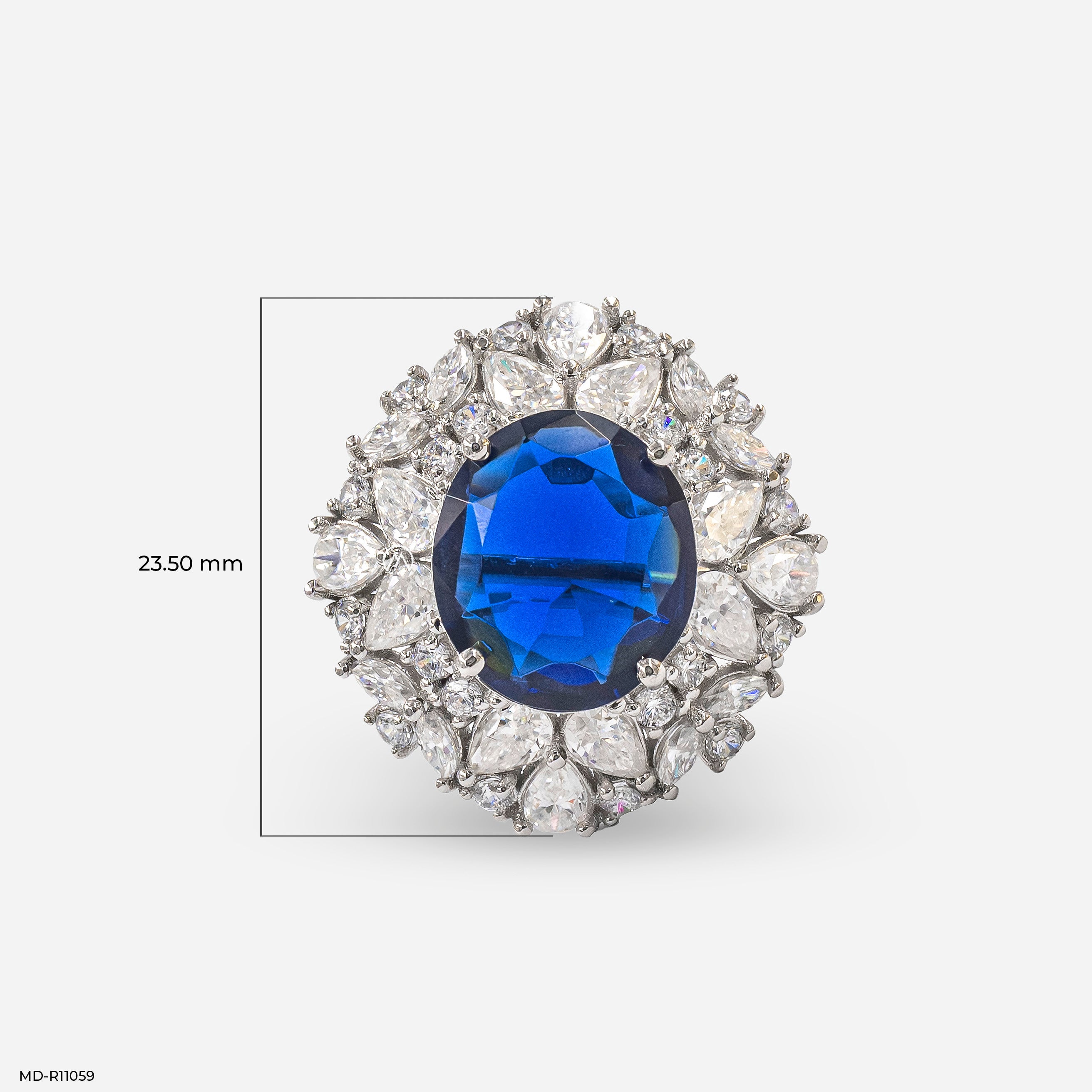 Victorian Blue Sapphire Diamond Rings 9K Rose Gold