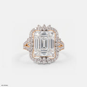 Leaf Crown Solitaire Diamond Rings 9K Rose Gold